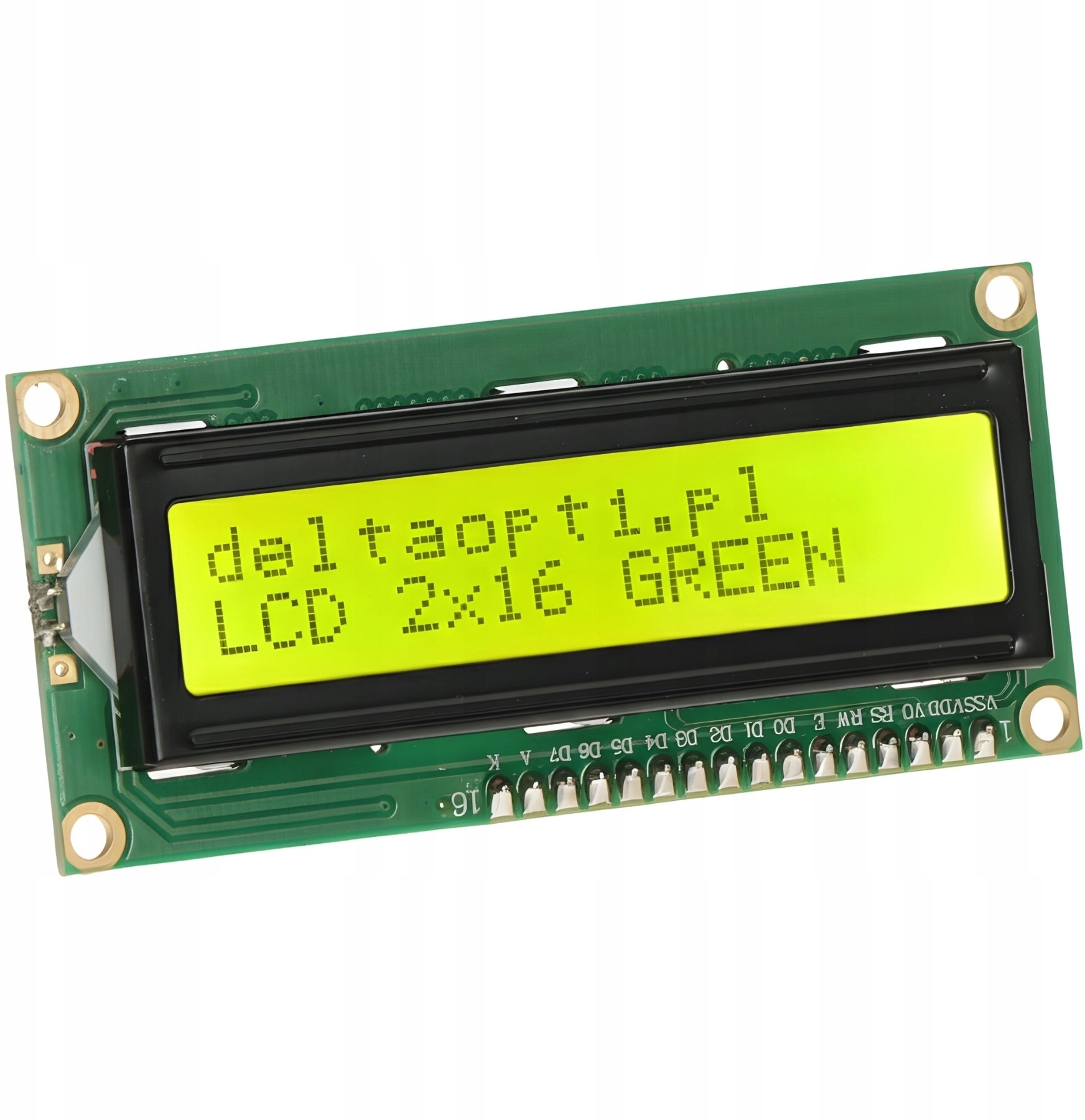 WYŚWIETLACZ LCD 2X16 ZNAKÓW LCD-AC-1602E-YIY/G-E6 ZIELONY