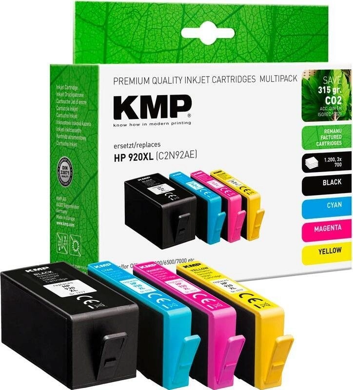KMP value pack BK/C/M/Y replaces HP