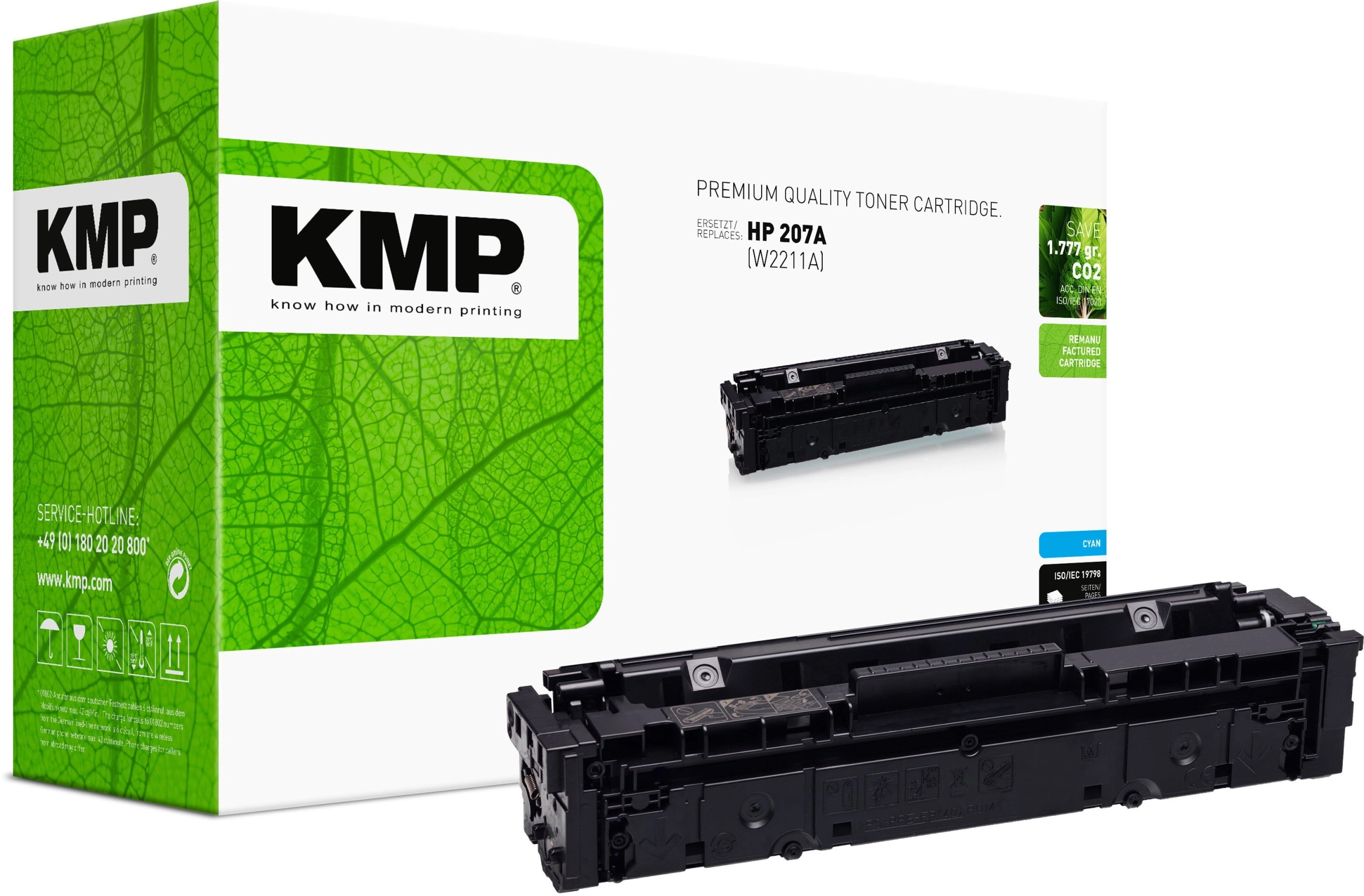 KMP Toner HP 207A cyan 1250