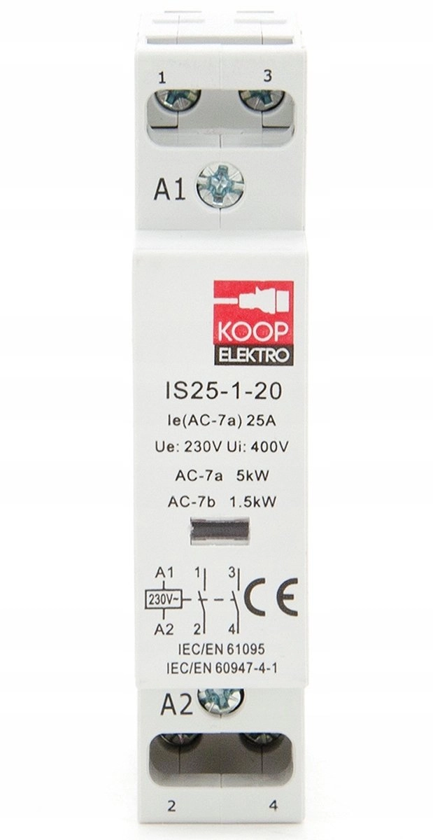 Modular contactor 25-20 25A 2NO 230V