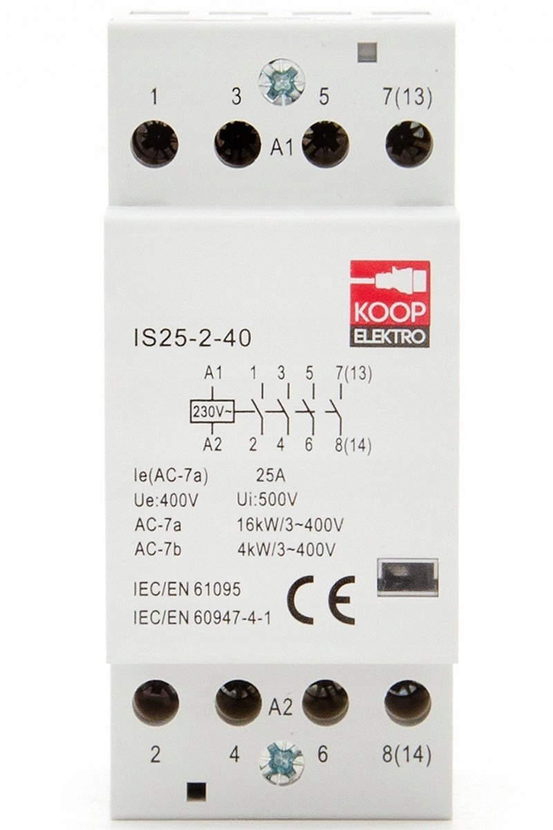 Modular contactor 25-40 25A 4NO 230V