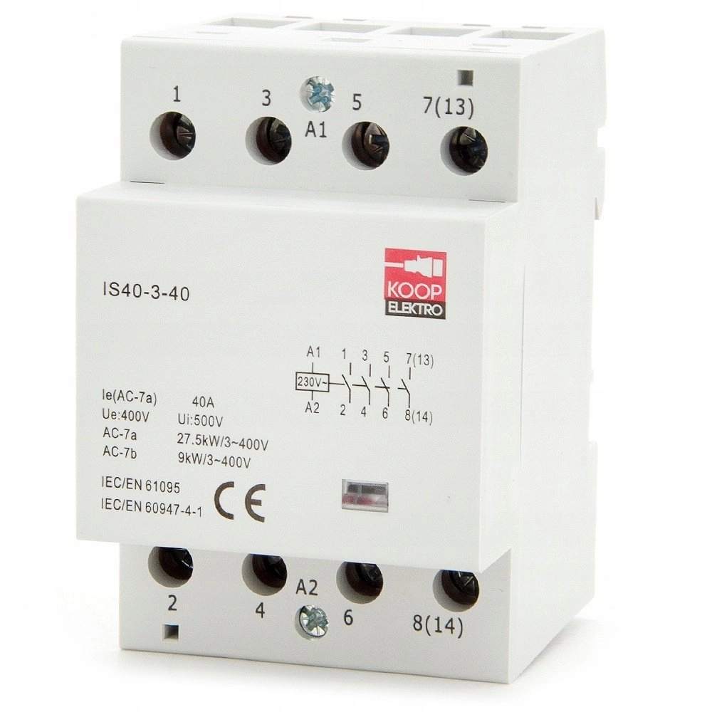 Stycznik modułowy 40-40 40A 4NO 230V
