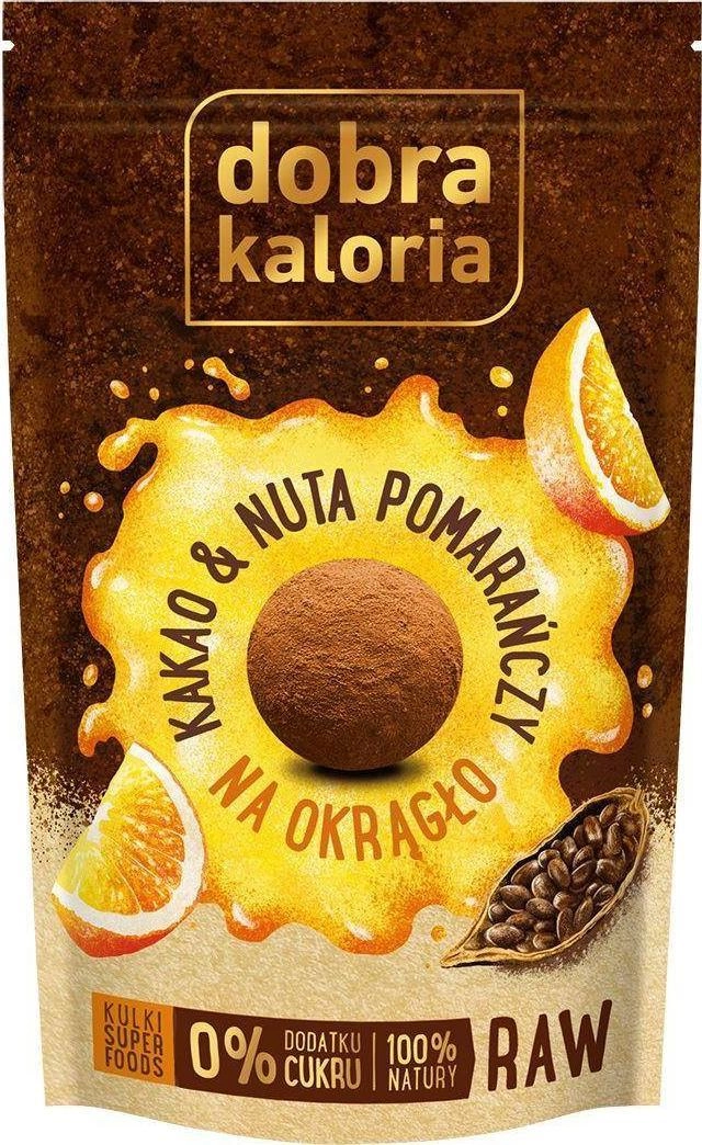KUBARA Ciasteczka-kulki KakaoNuta pomarańczy bez cukru