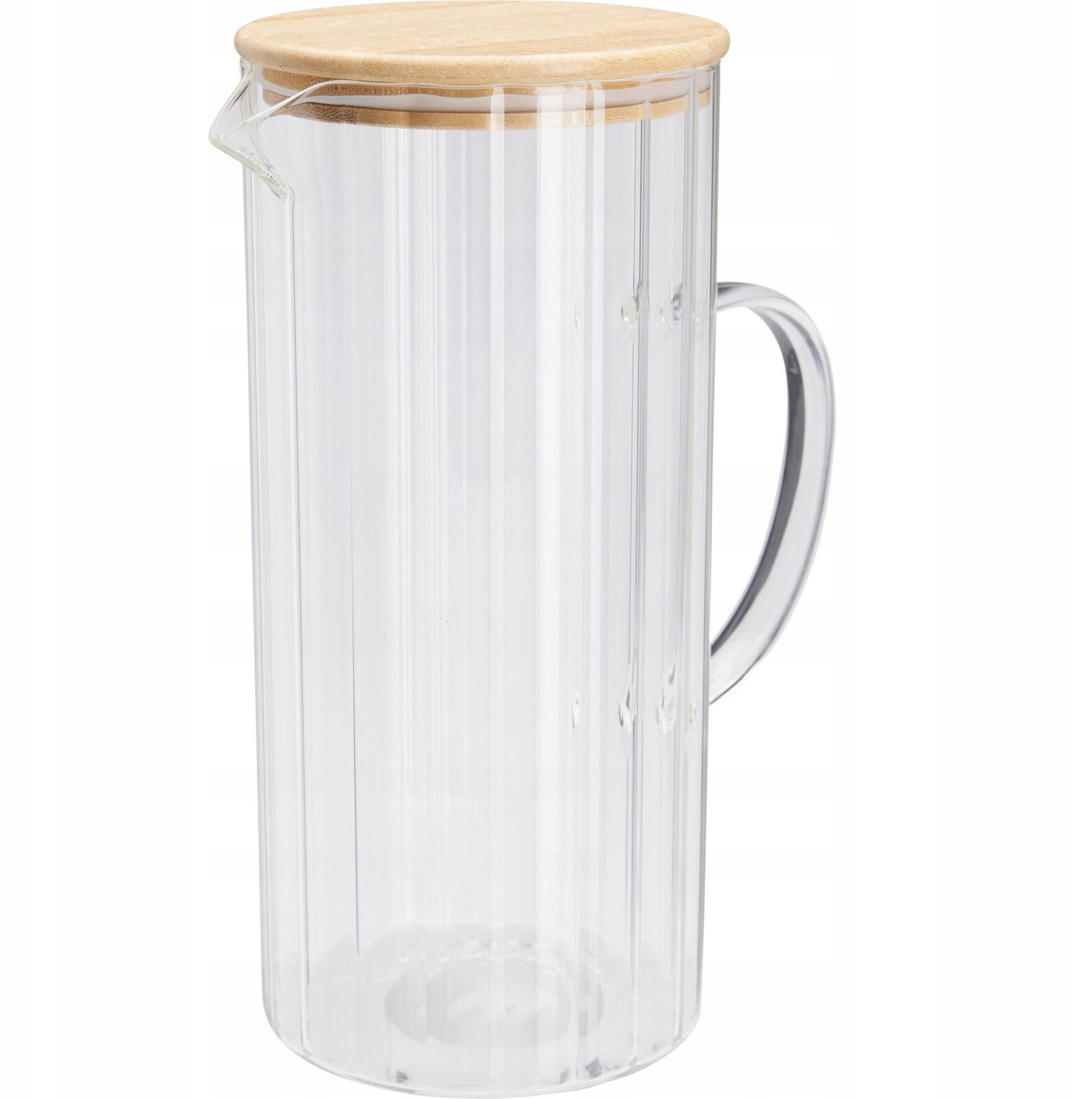 NATO glass water jug grooved glass