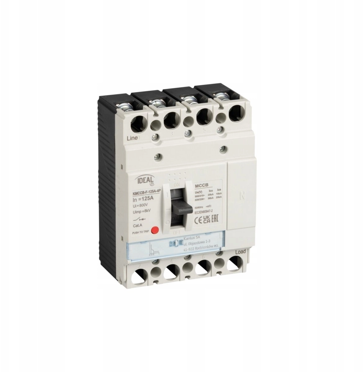 Molded case circuit breaker MCCB KMCCB-F-125A-4P
