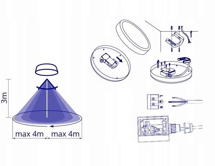 IPER LED 10W-NW-O-SE round LED ceiling