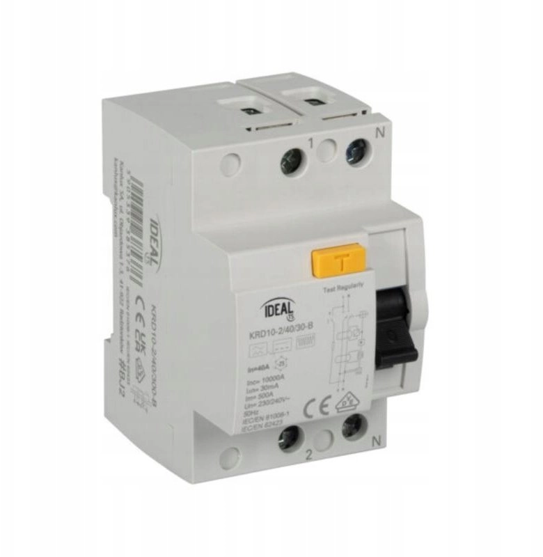 Residual current circuit breaker 2P 40A