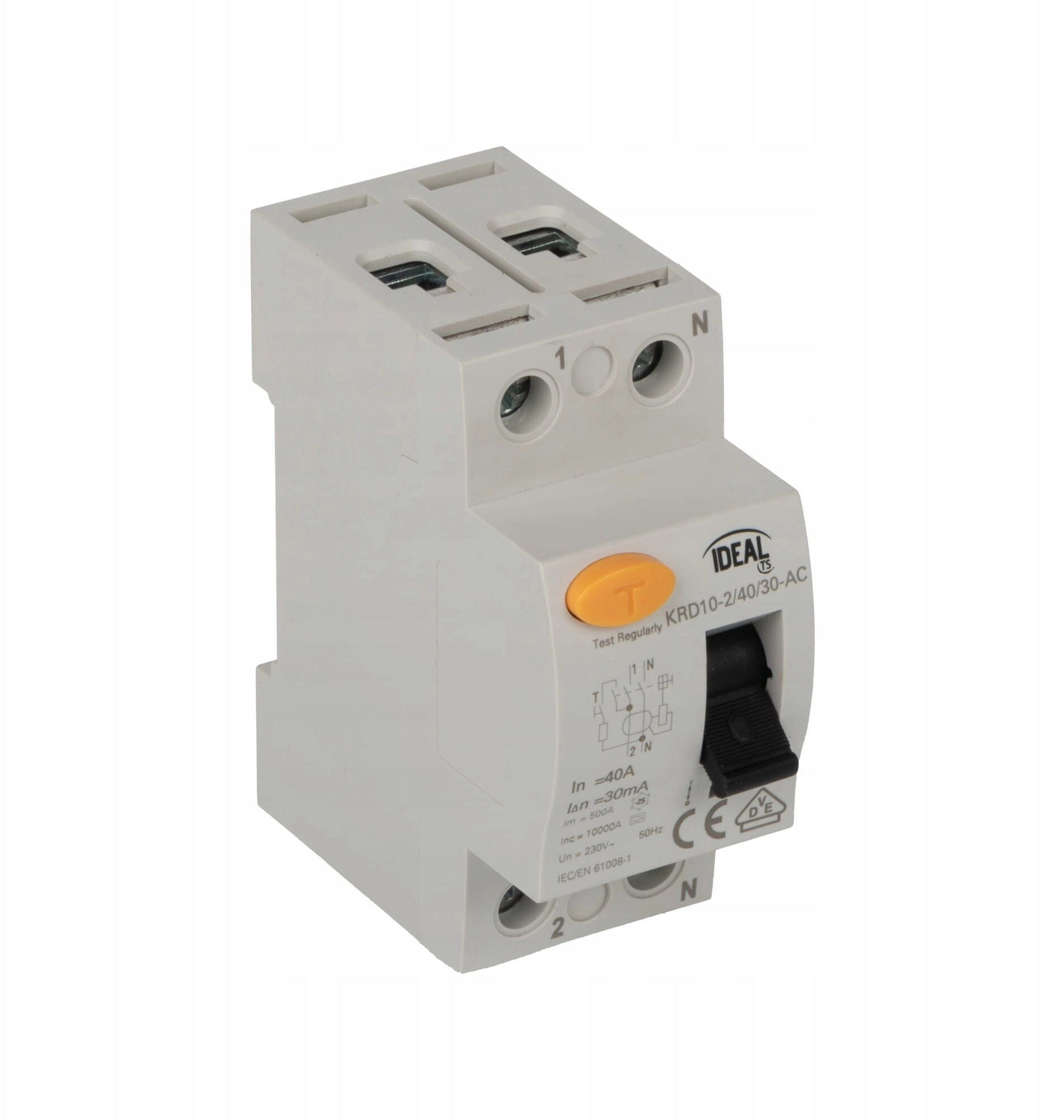 Residual current circuit breaker 2P 40A
