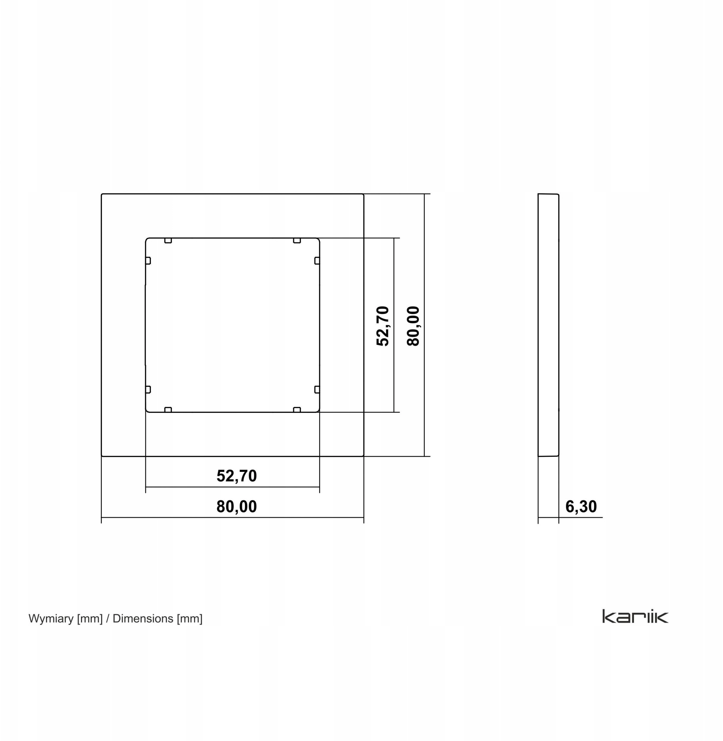 MINI Universal single square frame made