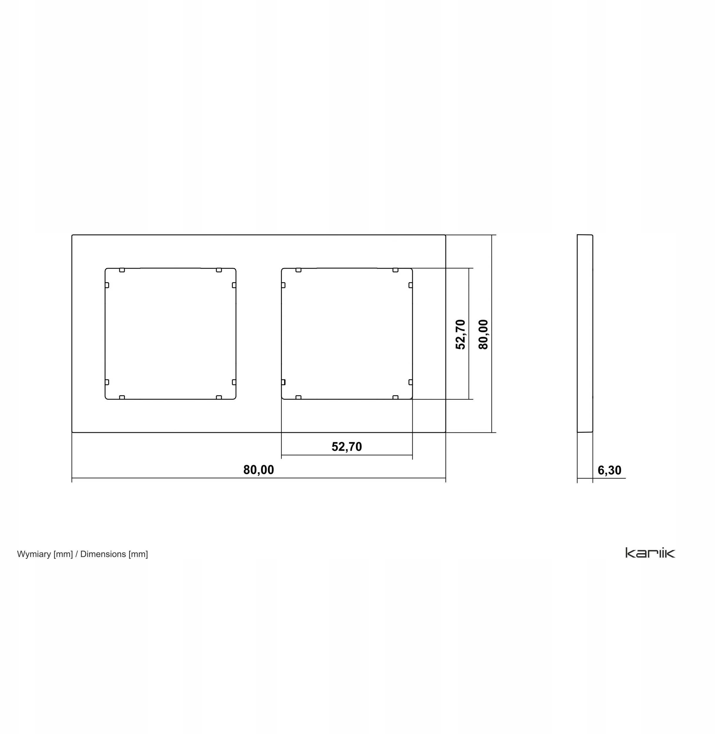 MINI Universal double square frame made