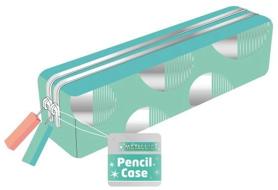 KEYROAD Metallic pencil case double zipper