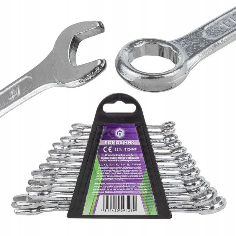 Set of 12el flat-eye wrenches. (6-15