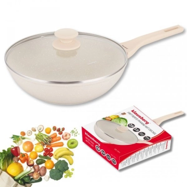 Klausberg Frying Pan MARBLE DEEP WOK
