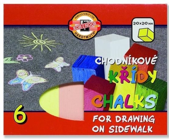 Sidewalk chalk 6 colors 214464 8593540011473