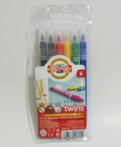 Twins felt-tip pens 6 colors WIKR-057597