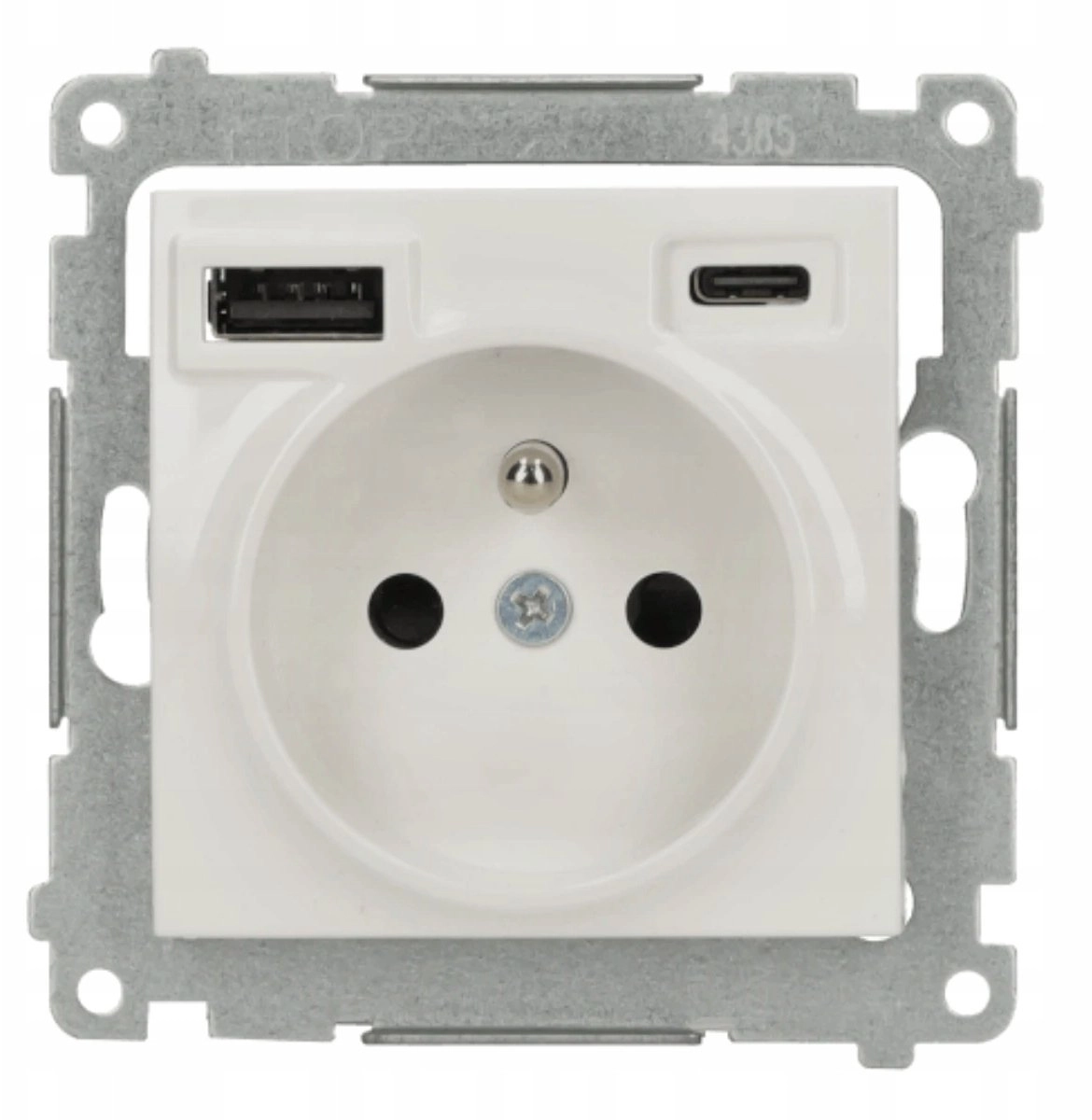 Simon 54 Plug socket with integrated