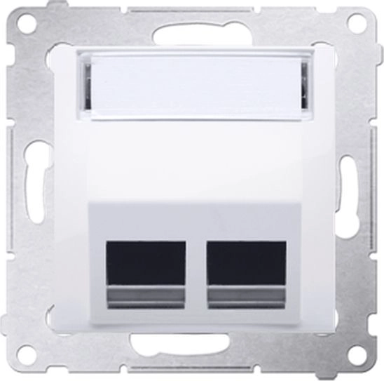 Kontakt-Simon Cover double data socket 2xRJ