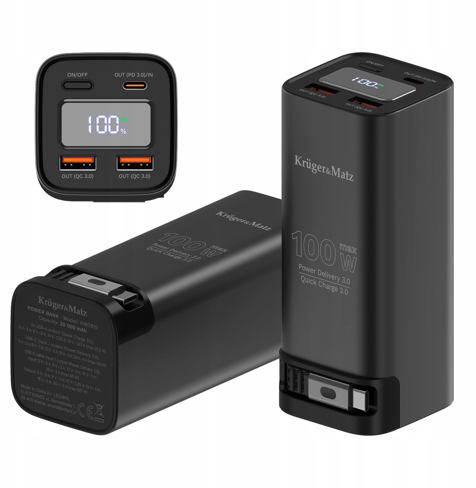 PowerBank KrugerMatz 20000 mAh Li-ion 100W