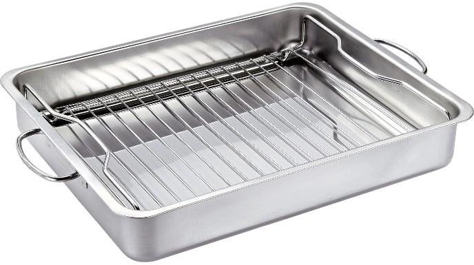 STEEL Roasting Pan with Oven Rack