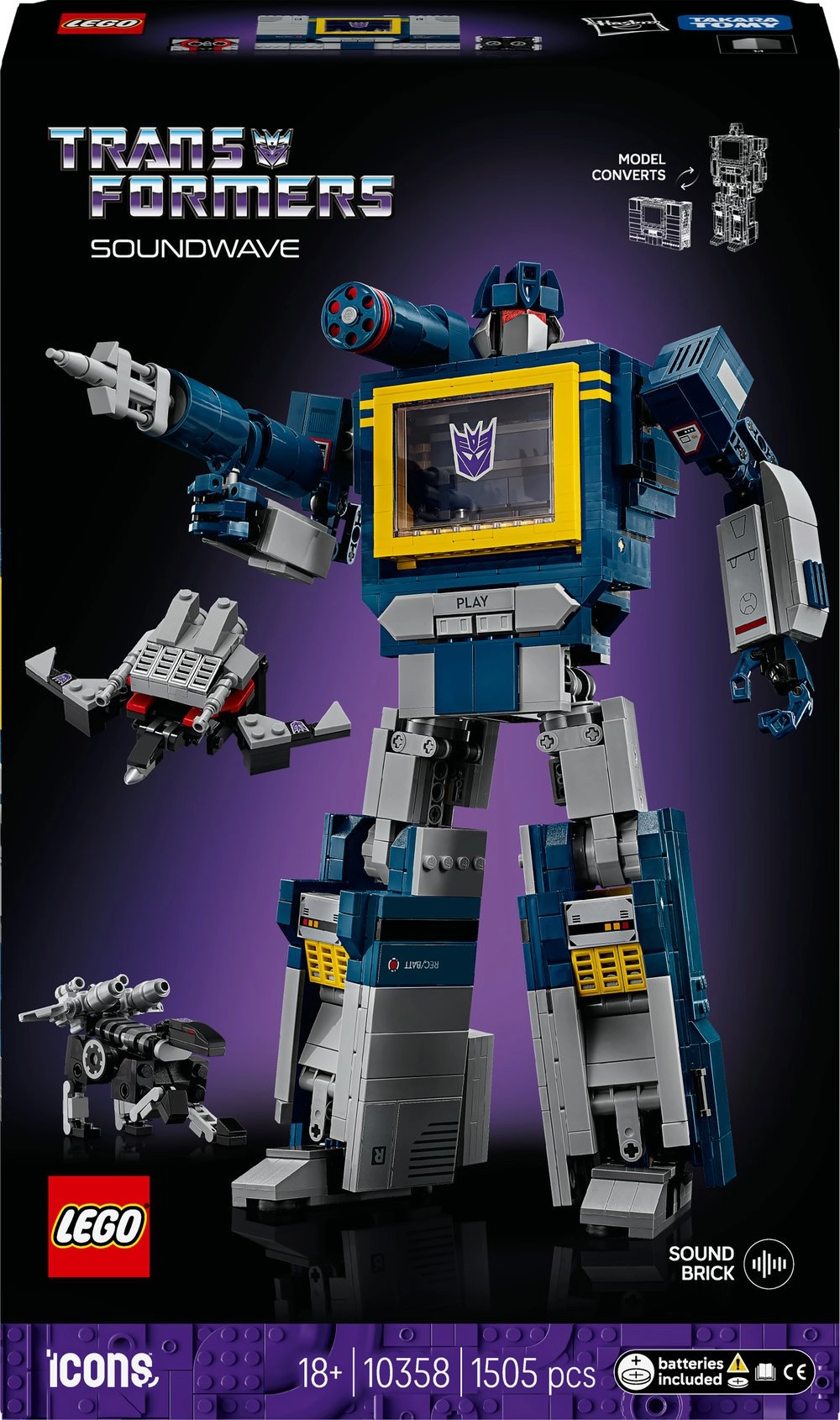 LEGO 10358 Icons Transformers: Soundwave  construction