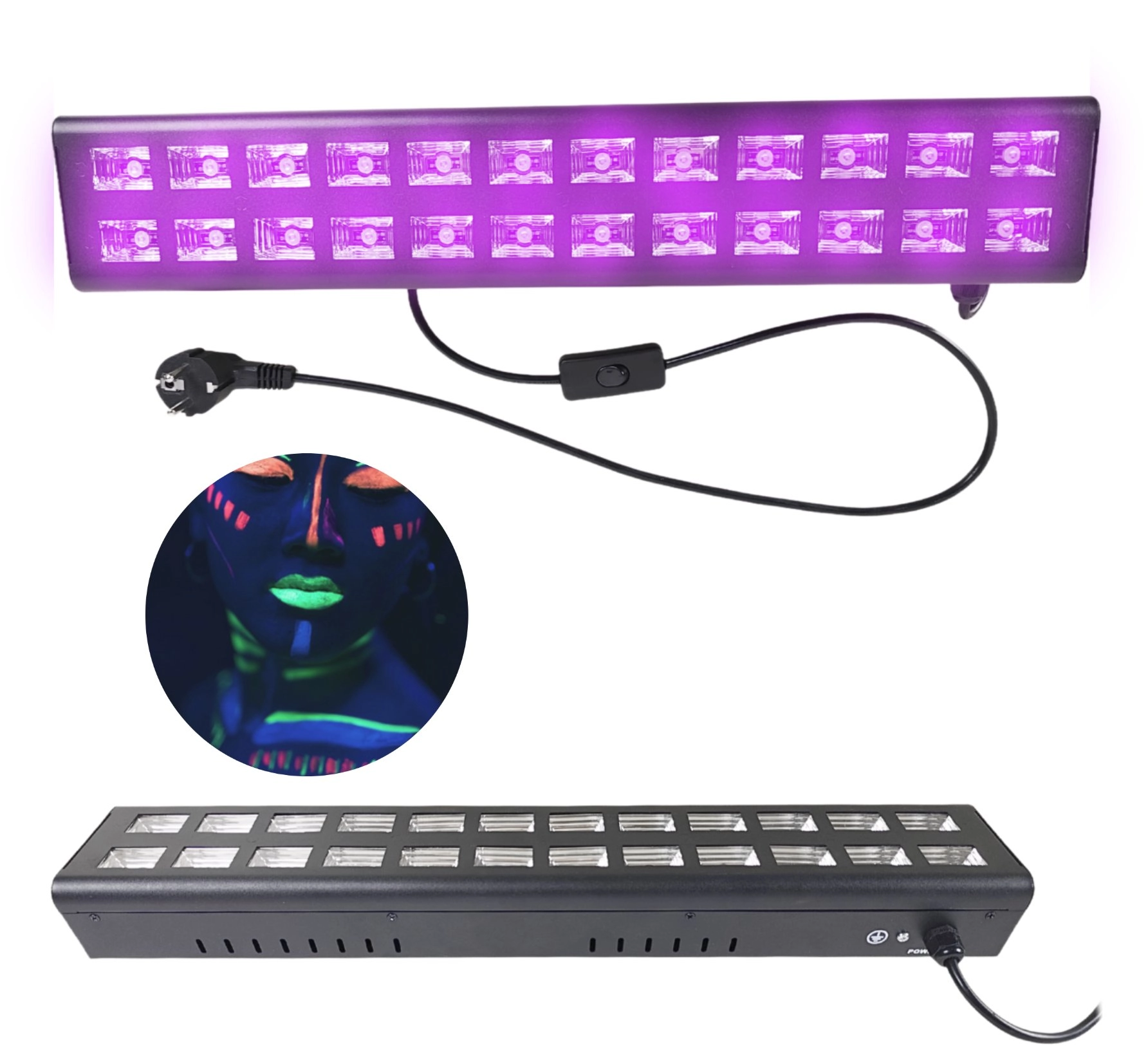 LIGHT4ME UV BAR 2X12 lighting effect
