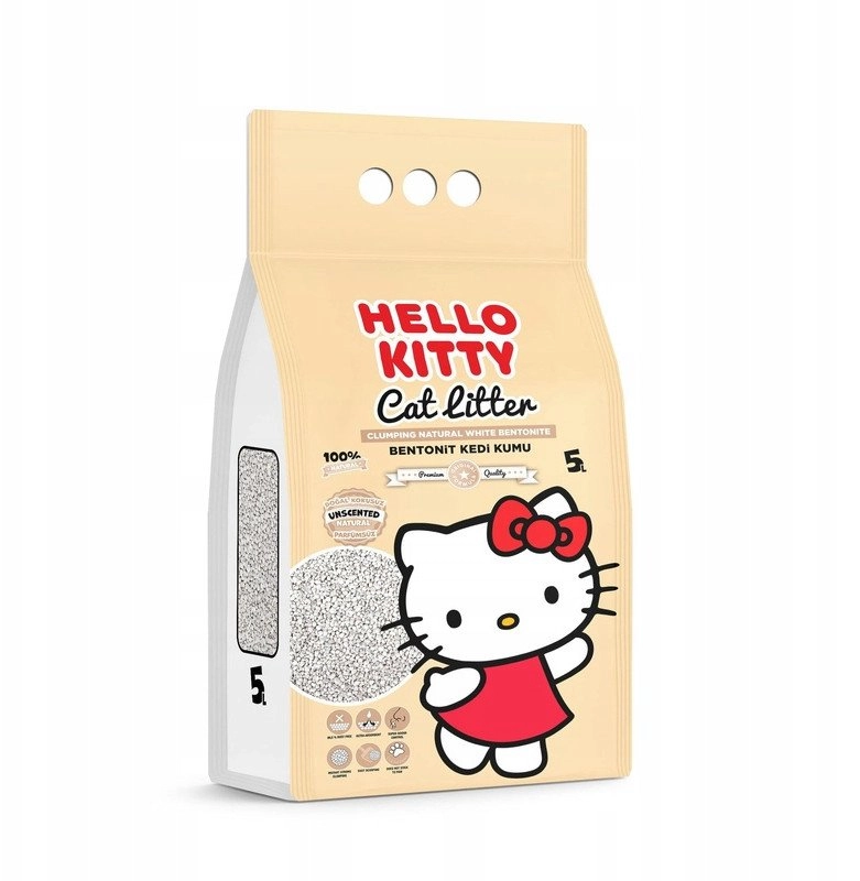 Hello Kitty bentonite cat litter natural
