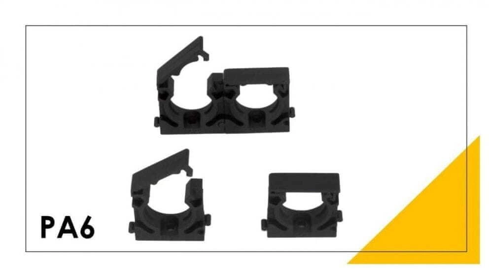 Holder for corrugated PA6 conduit black