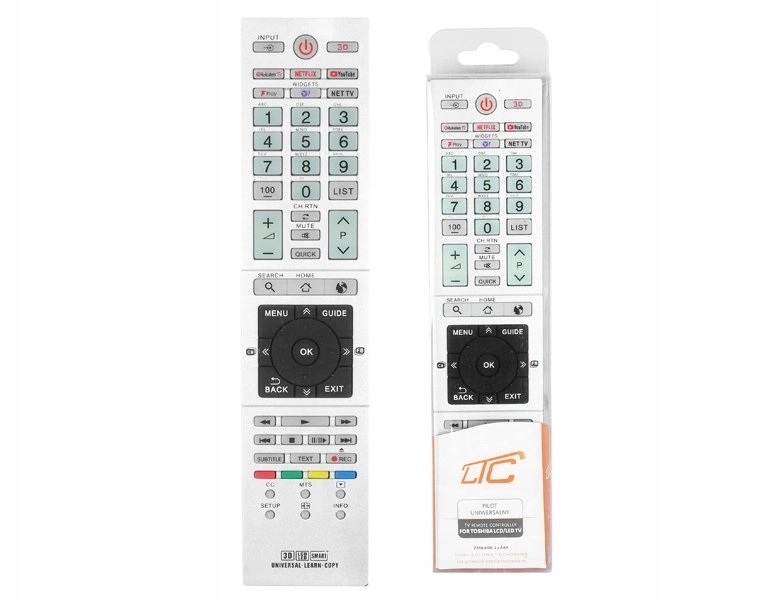 Universal remote control for LCD TV