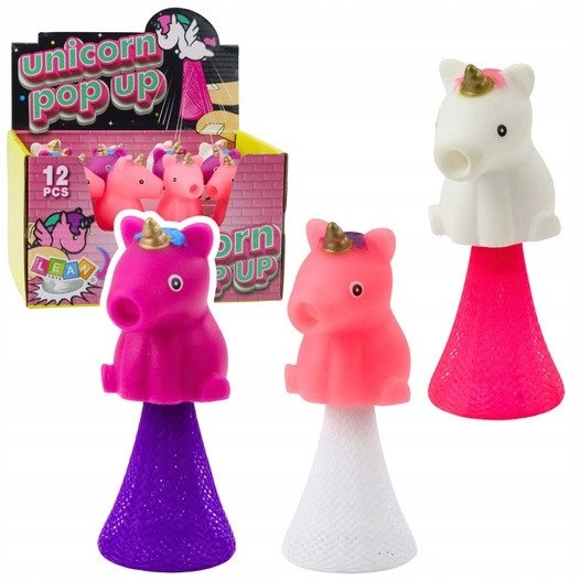 Jumping unicorn on a spring Pop