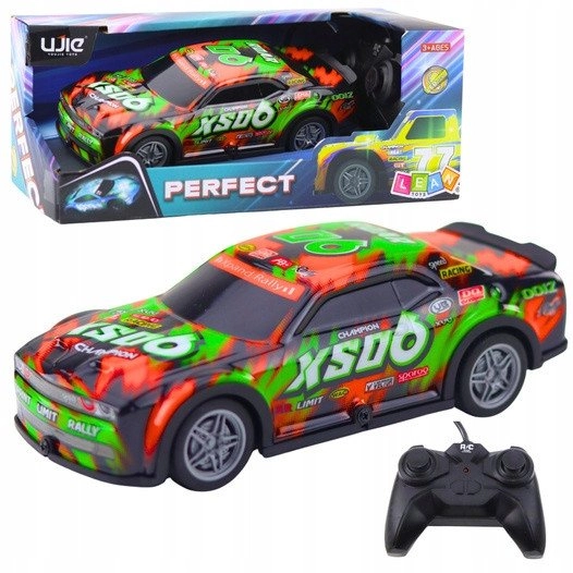 RC racing car with light-up cover