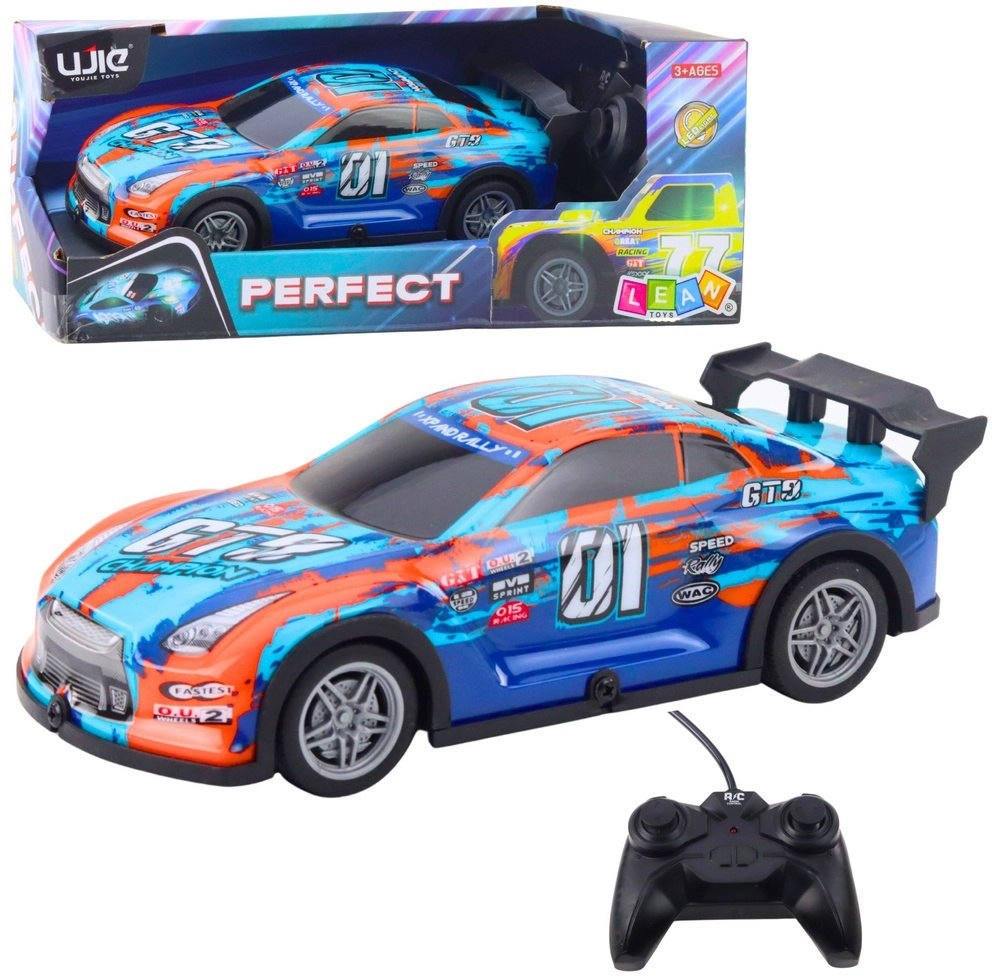 R/C race car with glowing casing