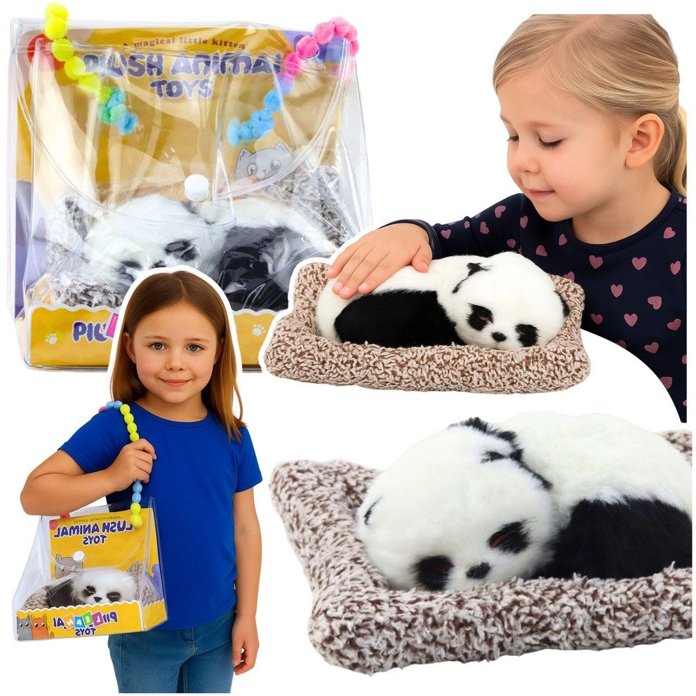 Sleeping Panda Figurine on a Pillow