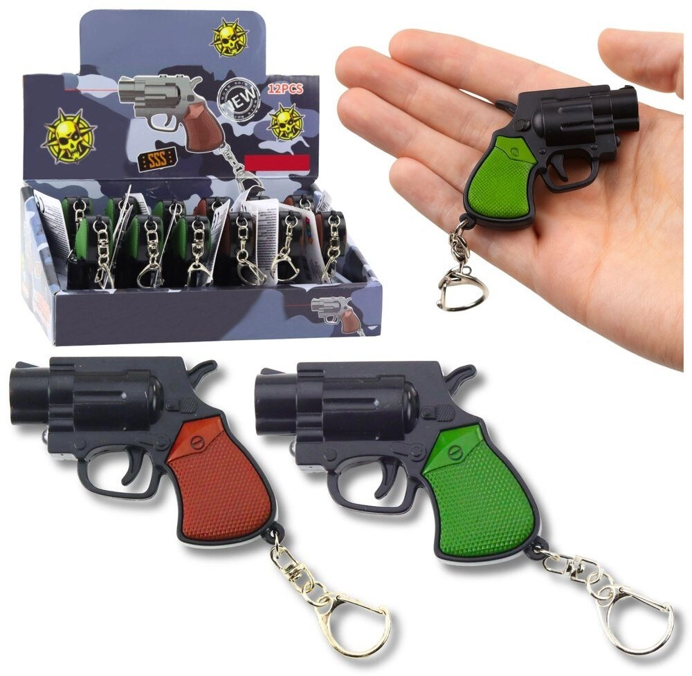 Brelok pistolet LED 6.5cm 15668753