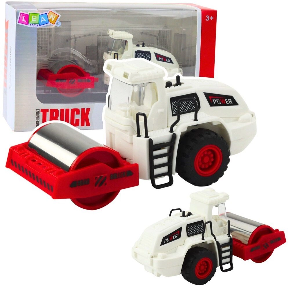 Construction road roller with light and