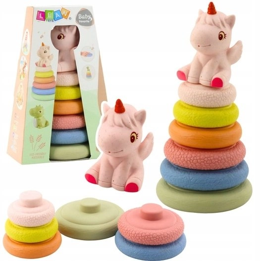 LeanToys Soft Sensory Pyramid Unicorn Rubber