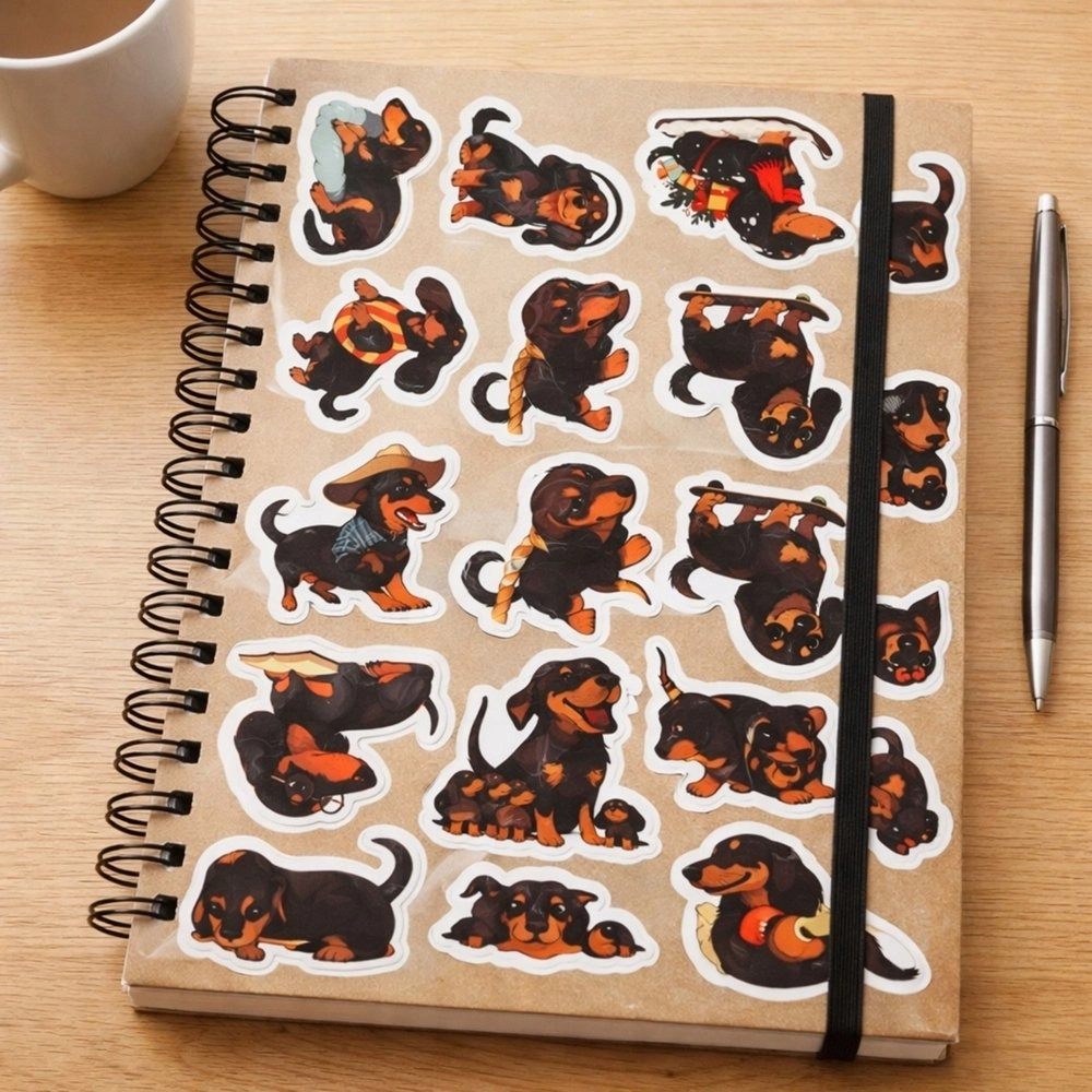 Set of Dachshund Stickers for Decorating
