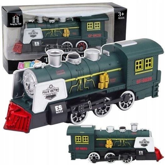 LeanToys Classic Locomotive Obstacle Sensor Smoke