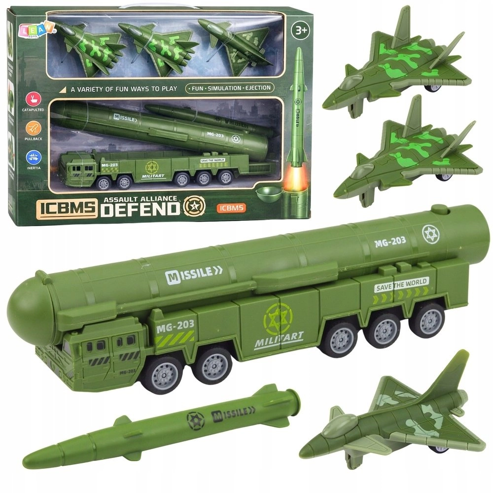 LeanToys Military Set: Fighter Truck With