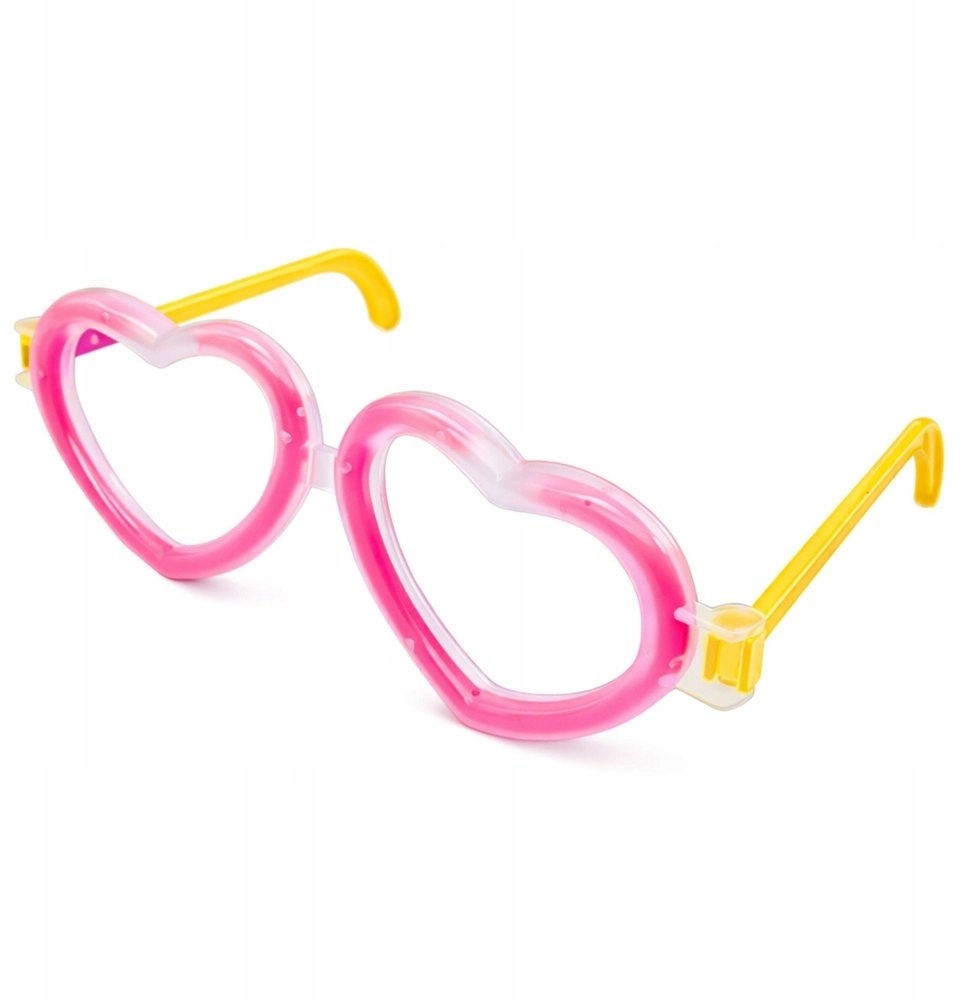 LeanToys Fluorescent Glasses Hearts Glowing In