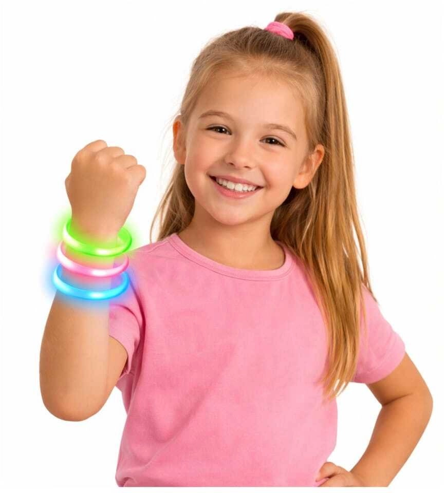 LeanToys Bracelets  Glow-in-the-Dark Fluorescent Neon Stick