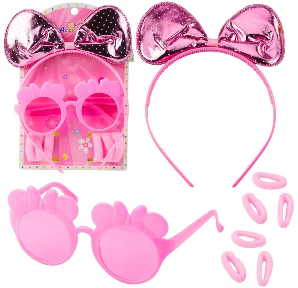 Beauty Set Hairband With Bow Glasses