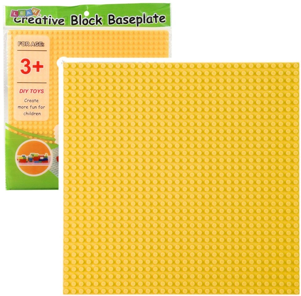 Construction Board for Building Blocks Yellow