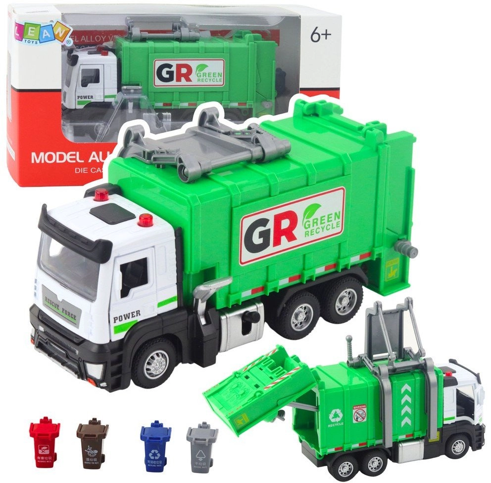 Lean Toys Garbage Truck with Motor