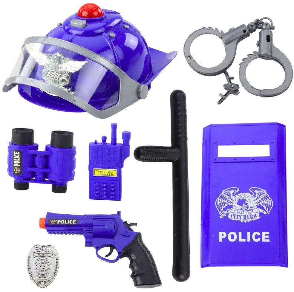 LeanToys Police Set For Children Helmet