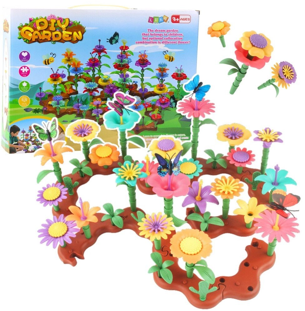 Creative Garden Flowers Construction Bricks Set