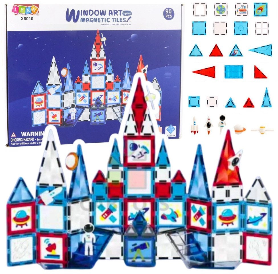 Lean Toys Construction Blocks Magnetic Space