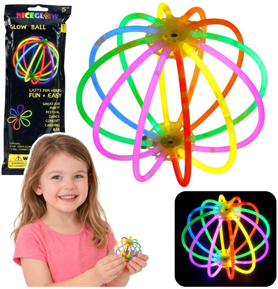 LeanToys Podwójna bransoletka fluorescencyjna z motylkiem