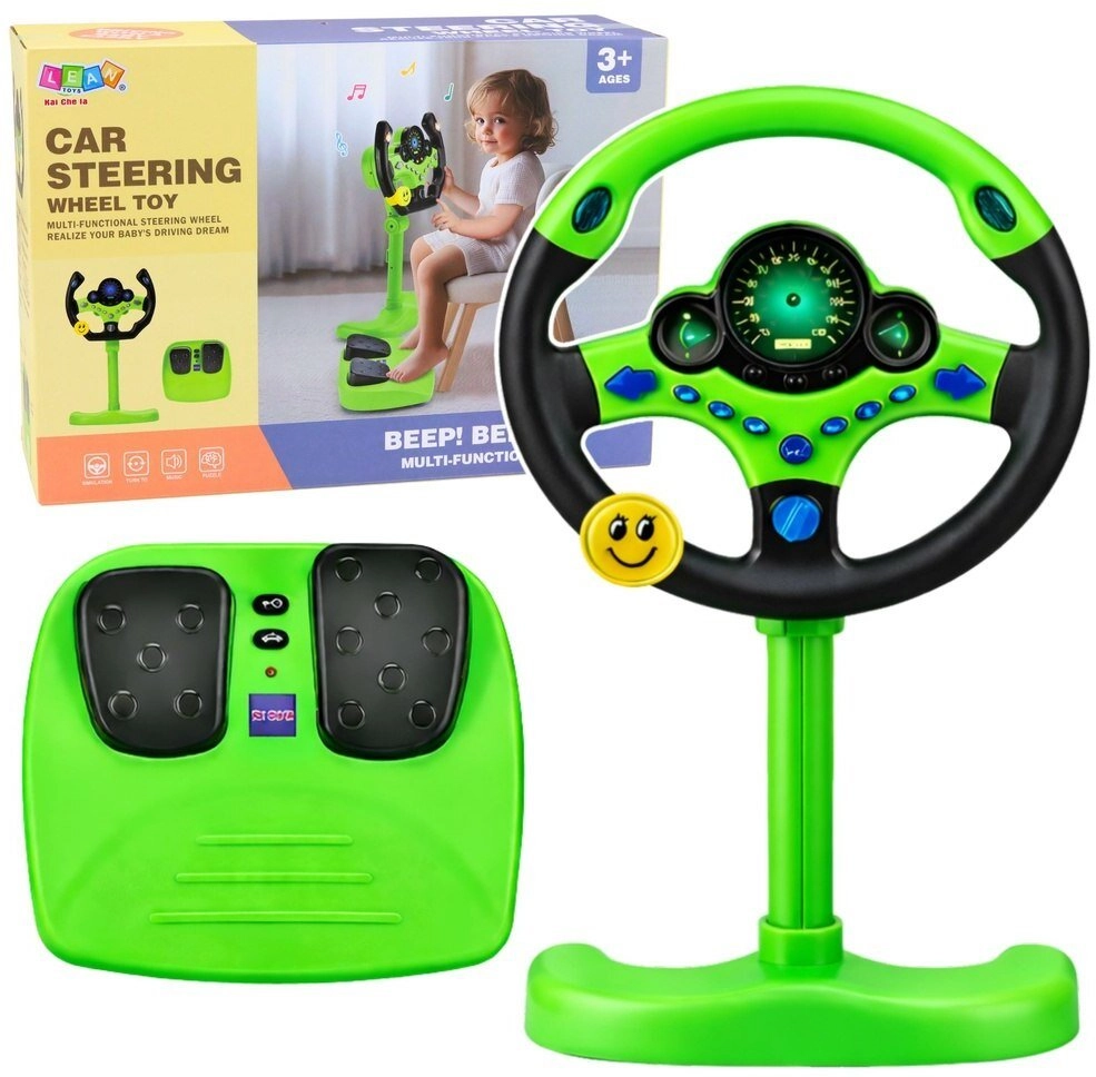 Interactive steering wheel on a stand