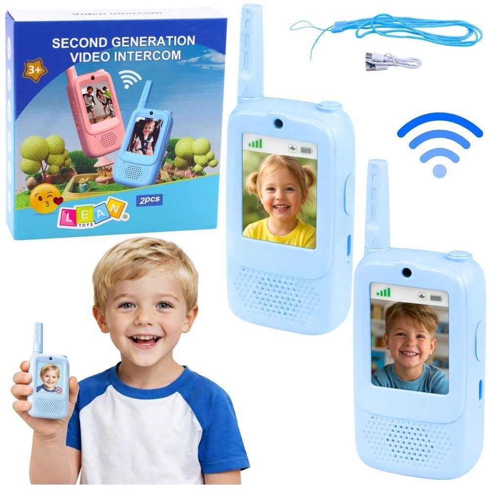 Lean Toys Walkie-talkies blue 2 pcs