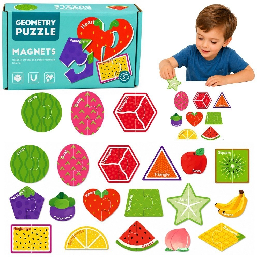 Puzzle magnetyczne edu Owoce 30el 5907990209688